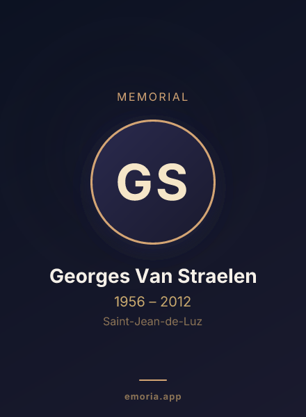 Memorial portrait of Georges Van Straelen