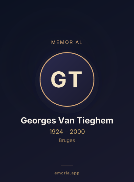 Memorial portrait of Georges Van Tieghem