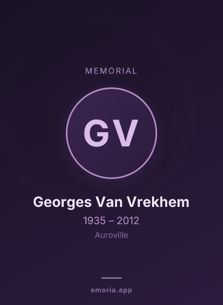 Memorial portrait of Georges Van Vrekhem