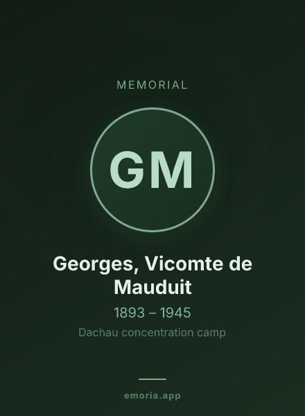 Memorial portrait of Georges, Vicomte de Mauduit