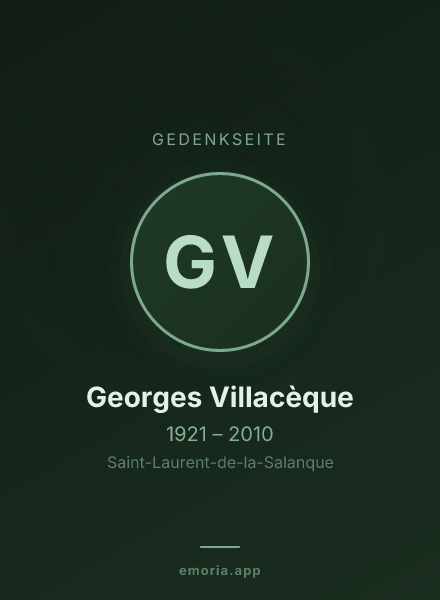 Gedenkportrait von Georges Villacèque