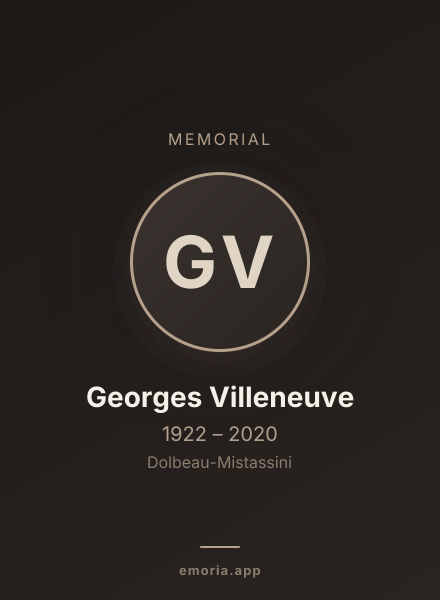 Memorial portrait of Georges Villeneuve