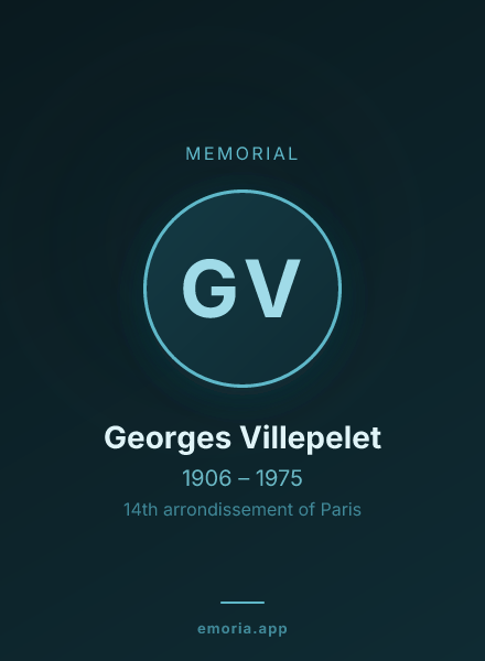 Memorial portrait of Georges Villepelet