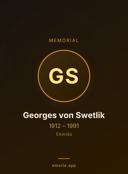 Memorial portrait of Georges von Swetlik