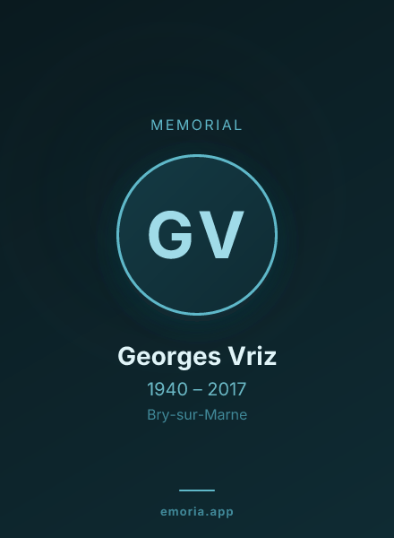 Memorial portrait of Georges Vriz