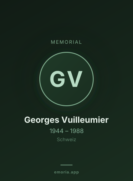 Memorial portrait of Georges Vuilleumier