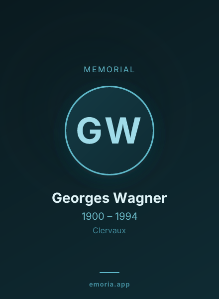 Memorial portrait of Georges Wagner