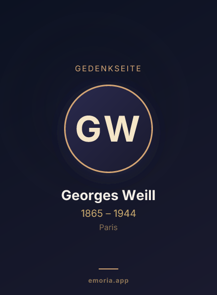 Gedenkportrait von Georges Weill