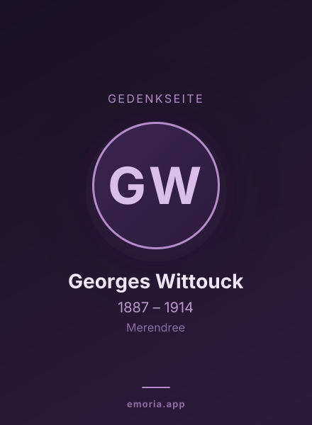 Gedenkportrait von Georges Wittouck