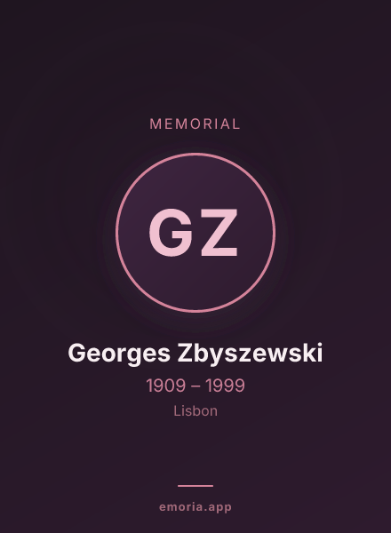 Memorial portrait of Georges Zbyszewski