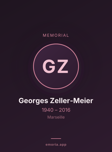 Memorial portrait of Georges Zeller-Meier