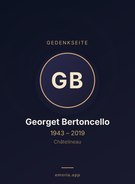 Gedenkportrait von Georget Bertoncello