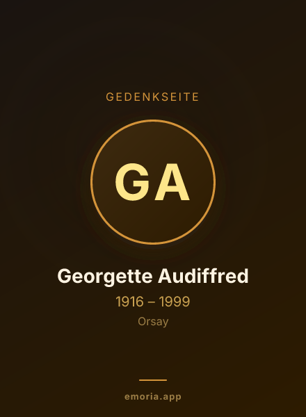 Gedenkportrait von Georgette Audiffred