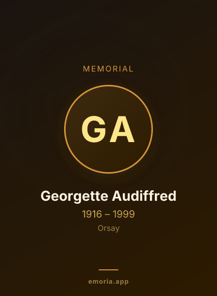 Memorial portrait of Georgette Audiffred