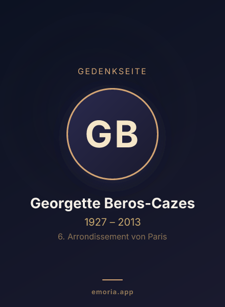 Gedenkportrait von Georgette Beros-Cazes