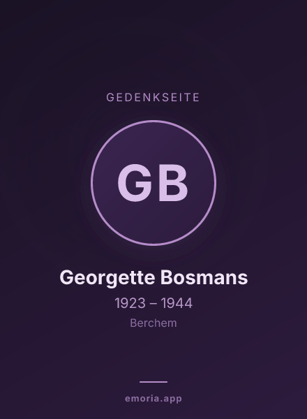 Gedenkportrait von Georgette Bosmans