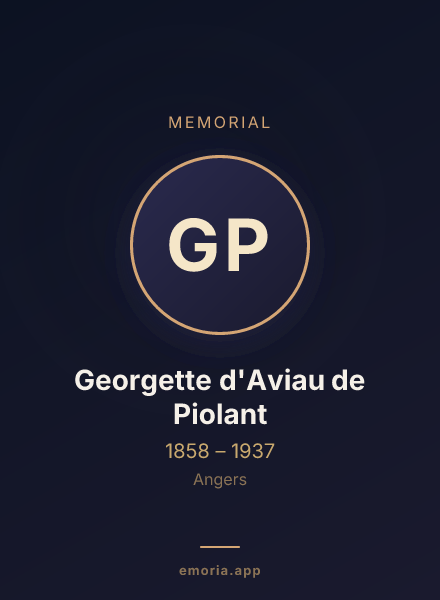 Memorial portrait of Georgette d'Aviau de Piolant