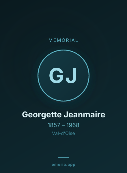 Memorial portrait of Georgette Jeanmaire