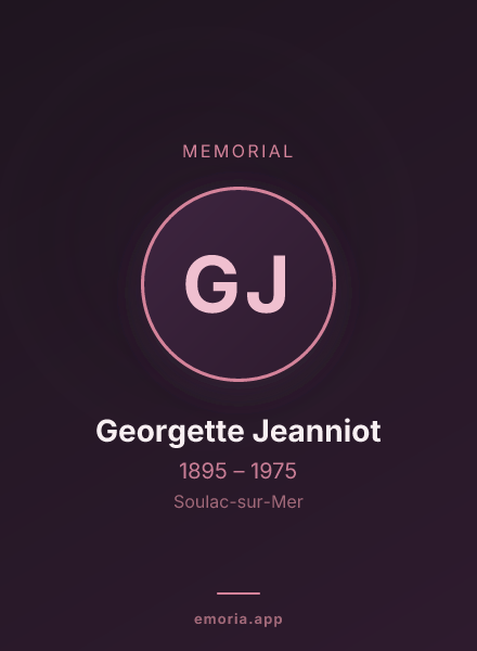 Memorial portrait of Georgette Jeanniot