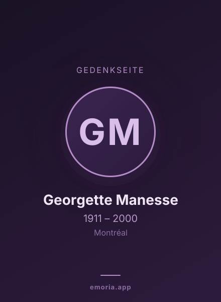 Gedenkportrait von Georgette Manesse