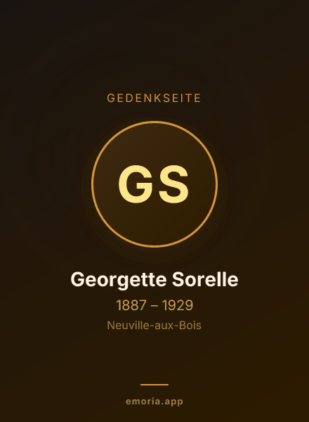 Gedenkportrait von Georgette Sorelle