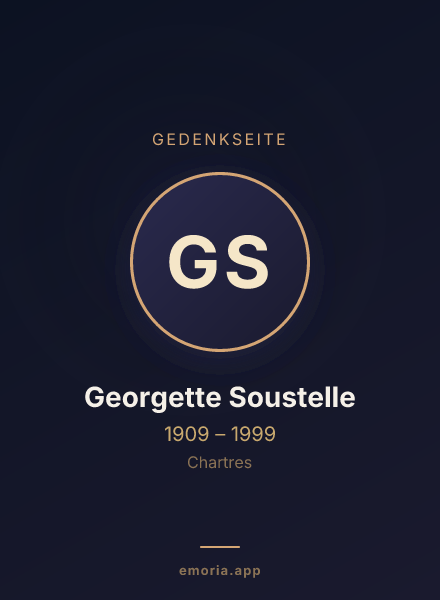 Gedenkportrait von Georgette Soustelle
