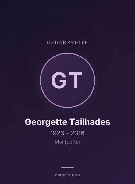 Gedenkportrait von Georgette Tailhades
