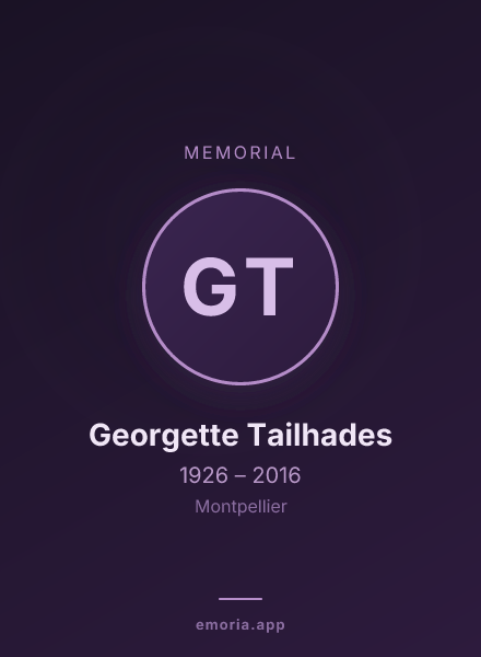 Memorial portrait of Georgette Tailhades