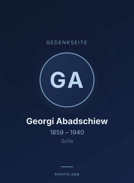 Gedenkportrait von Georgi Abadschiew