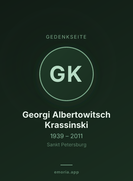 Gedenkportrait von Georgi Albertowitsch Krassinski