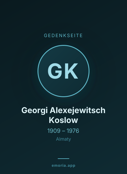 Gedenkportrait von Georgi Alexejewitsch Koslow