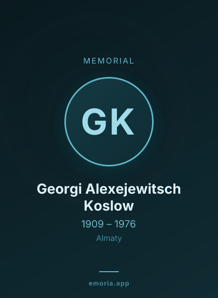 Memorial portrait of Georgi Alexejewitsch Koslow