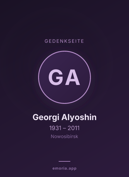 Gedenkportrait von Georgi Alyoshin