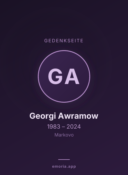 Gedenkportrait von Georgi Awramow