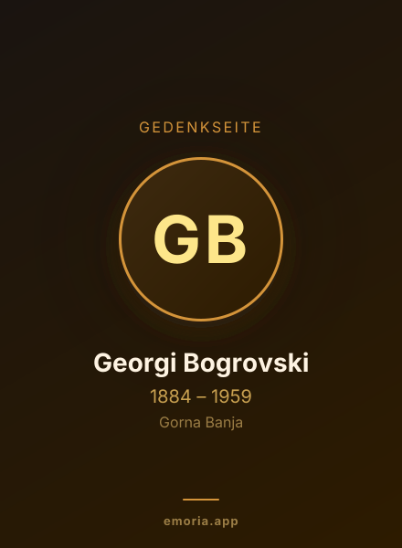 Gedenkportrait von Georgi Bogrovski