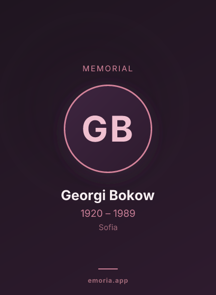 Memorial portrait of Georgi Bokow