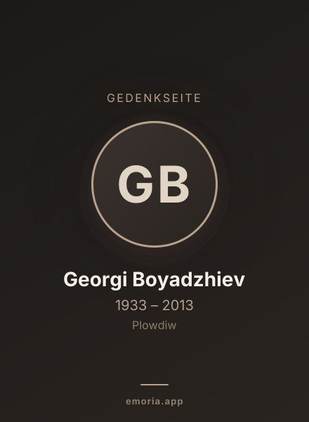 Gedenkportrait von Georgi Boyadzhiev