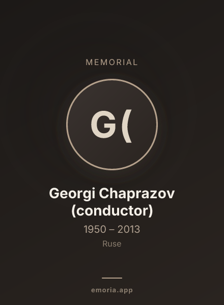 Memorial portrait of Georgi Chaprazov (conductor)