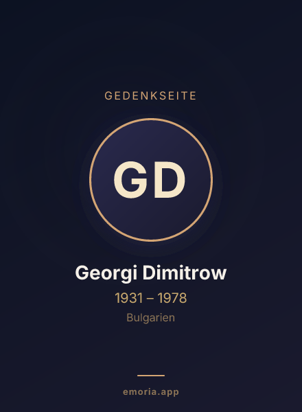 Gedenkportrait von Georgi Dimitrow