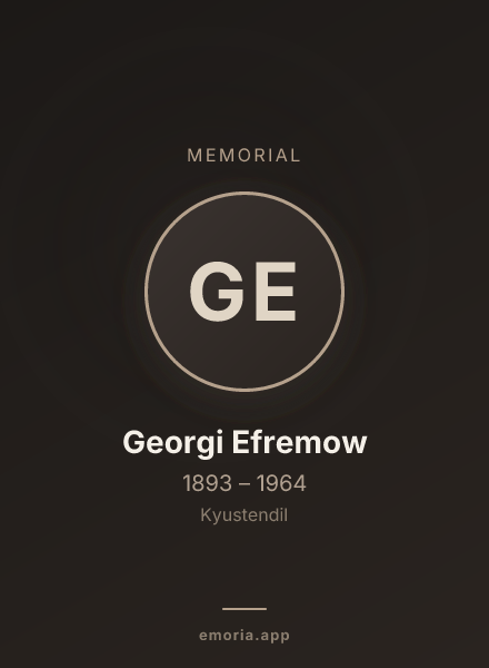 Memorial portrait of Georgi Efremow