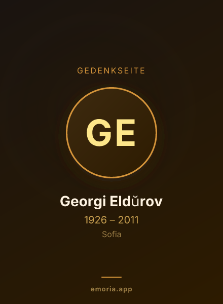 Gedenkportrait von Georgi Eldŭrov
