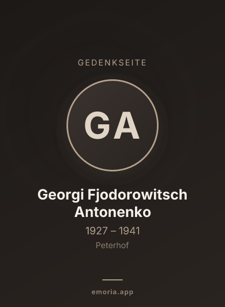 Gedenkportrait von Georgi Fjodorowitsch Antonenko