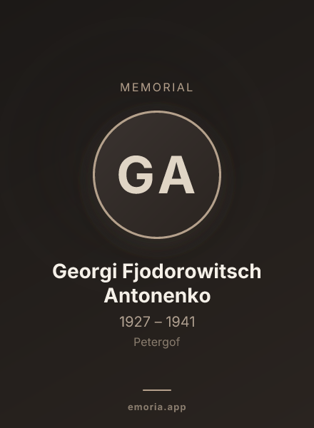 Memorial portrait of Georgi Fjodorowitsch Antonenko