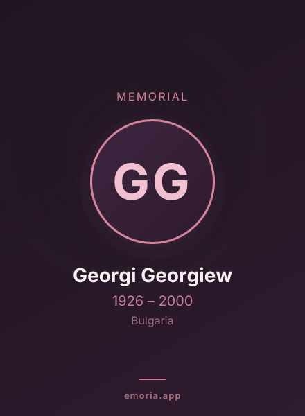 Memorial portrait of Georgi Georgiew