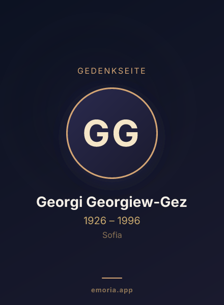 Gedenkportrait von Georgi Georgiew-Gez