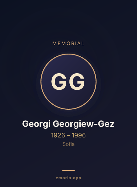 Memorial portrait of Georgi Georgiew-Gez