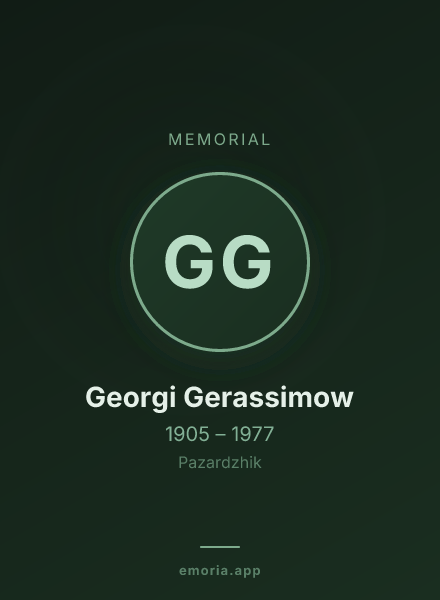 Memorial portrait of Georgi Gerassimow