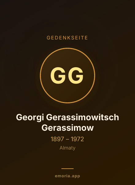 Gedenkportrait von Georgi Gerassimowitsch Gerassimow