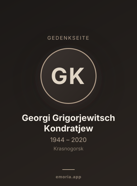 Gedenkportrait von Georgi Grigorjewitsch Kondratjew
