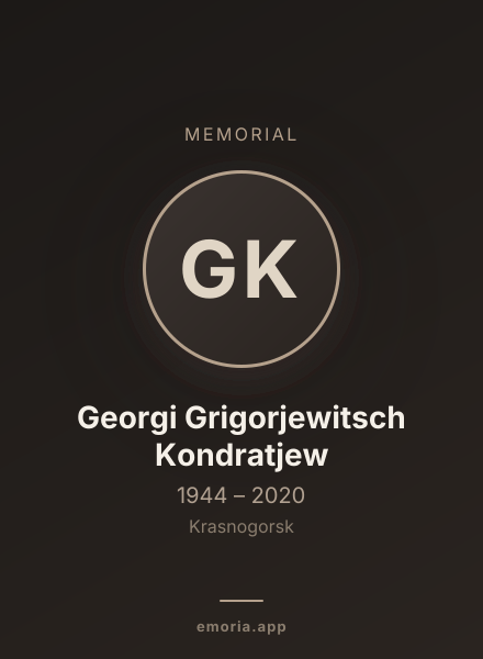 Memorial portrait of Georgi Grigorjewitsch Kondratjew